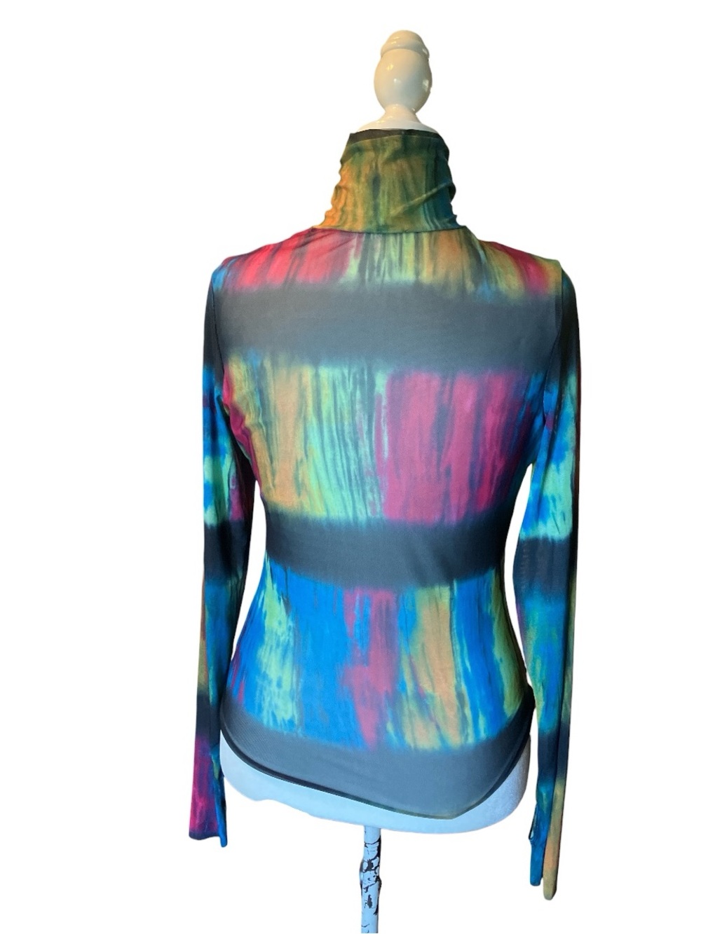 AFRM Mesh Long Sleeve Mock Neck Top XL - Picture 2 of 6